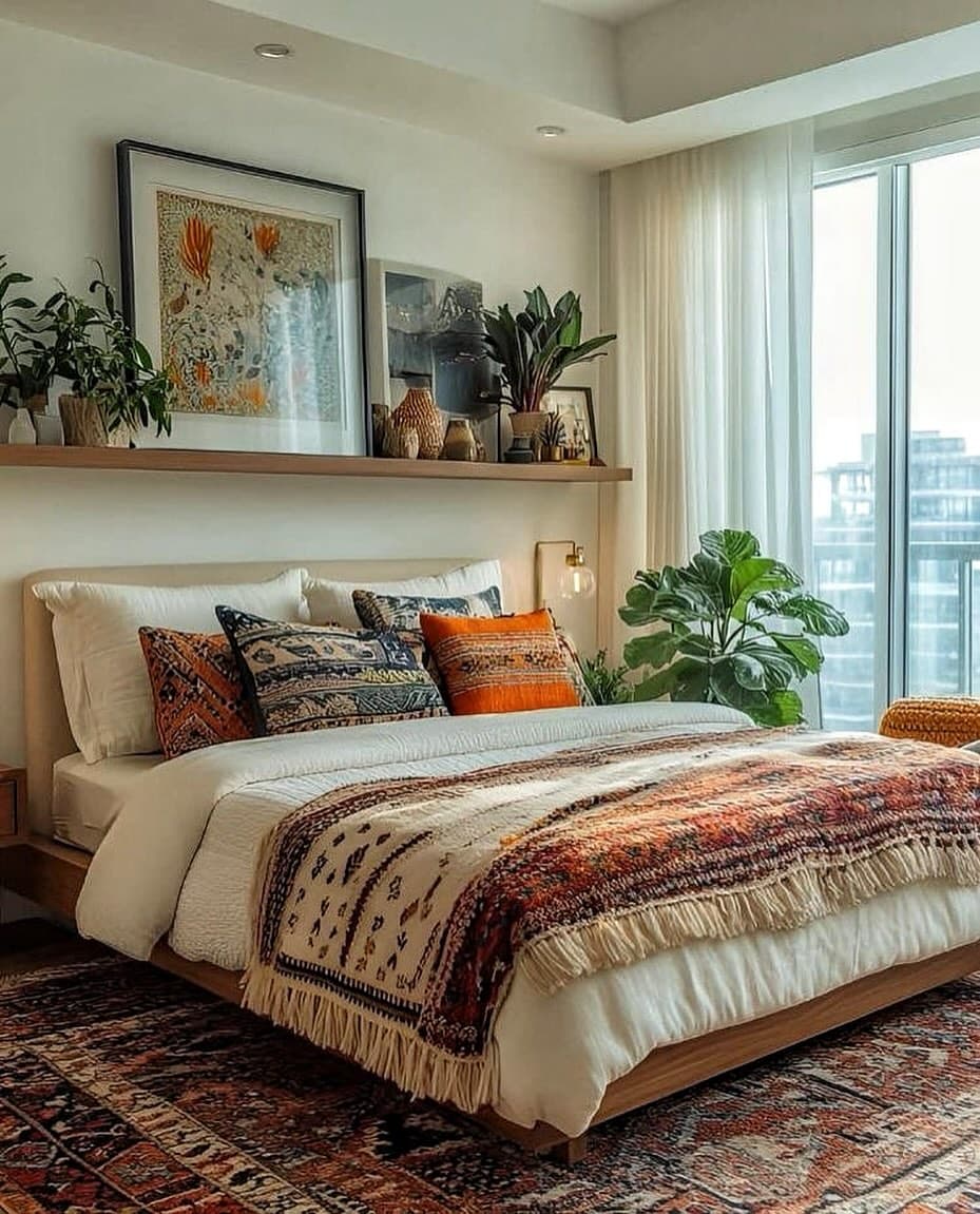 Bohemian City Bedroom Sanctuary