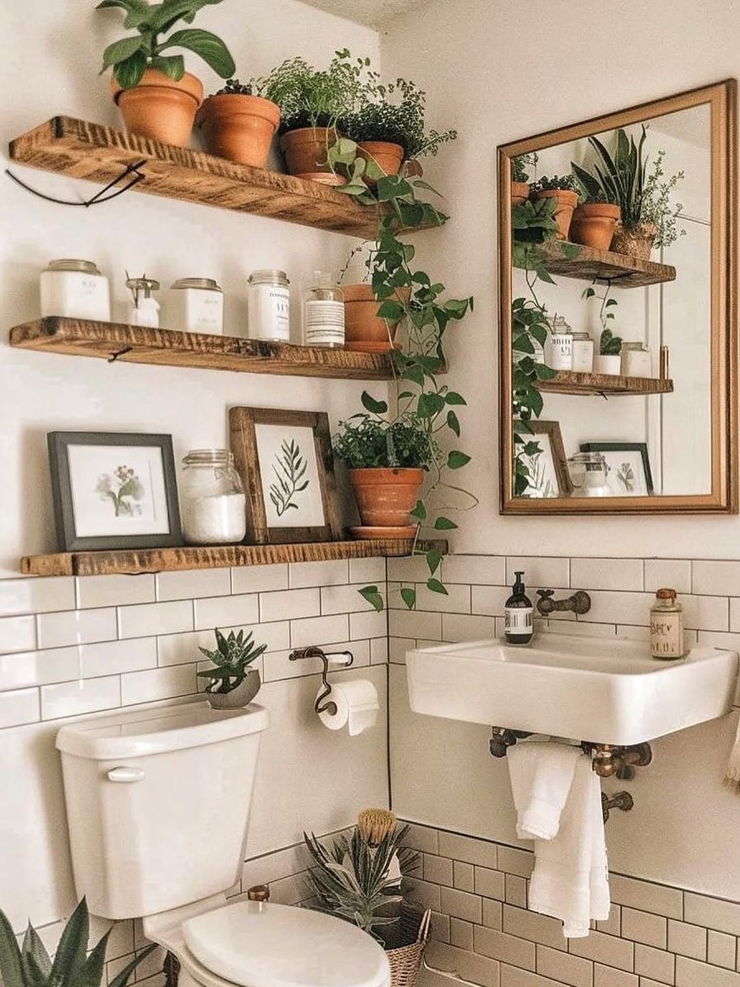 Cozy Botanical Bathroom Retreat