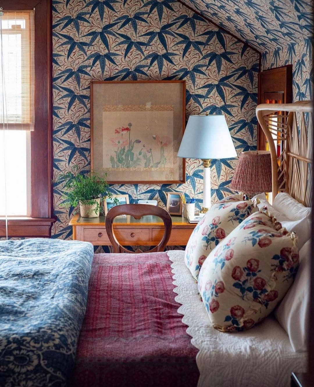 Cozy Patterned Bedroom Retreat