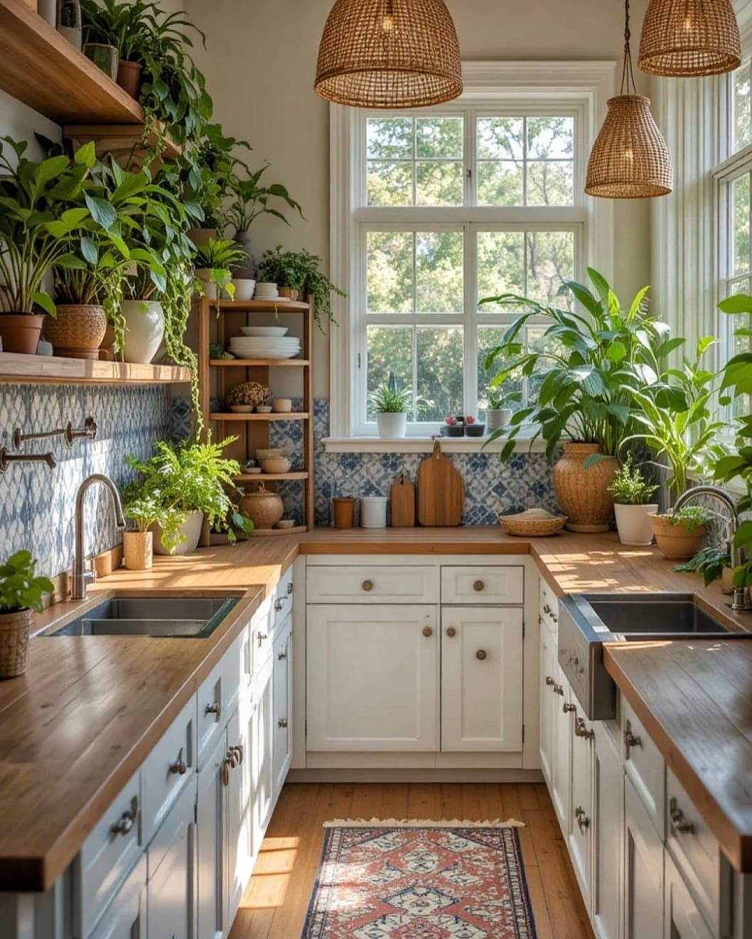 Indoor Jungle Kitchen Oasis