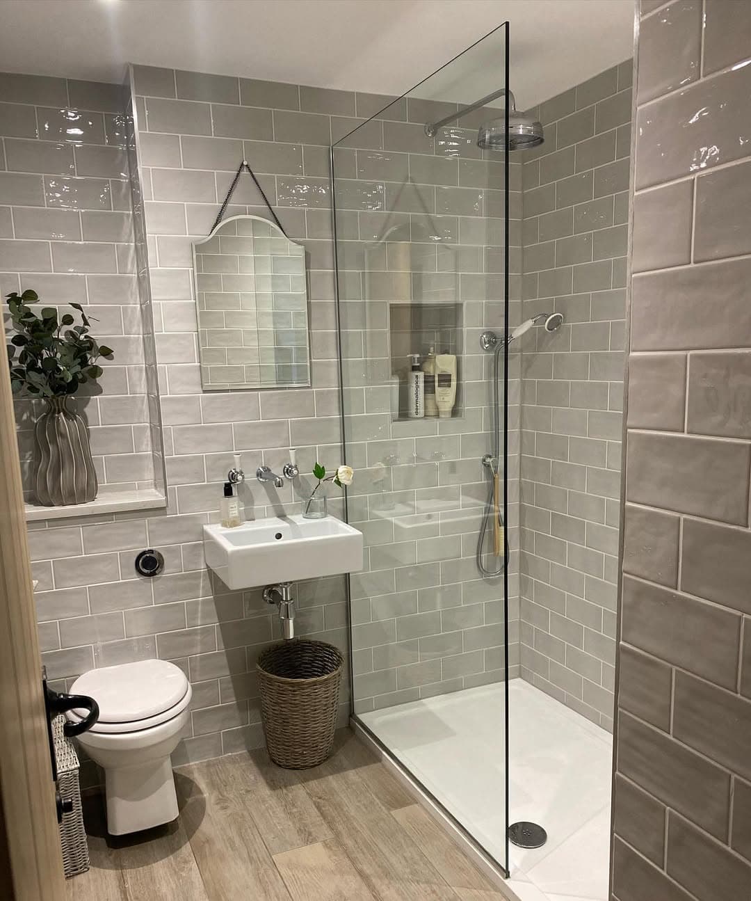 Modern Grey Subway Tile Bathroom