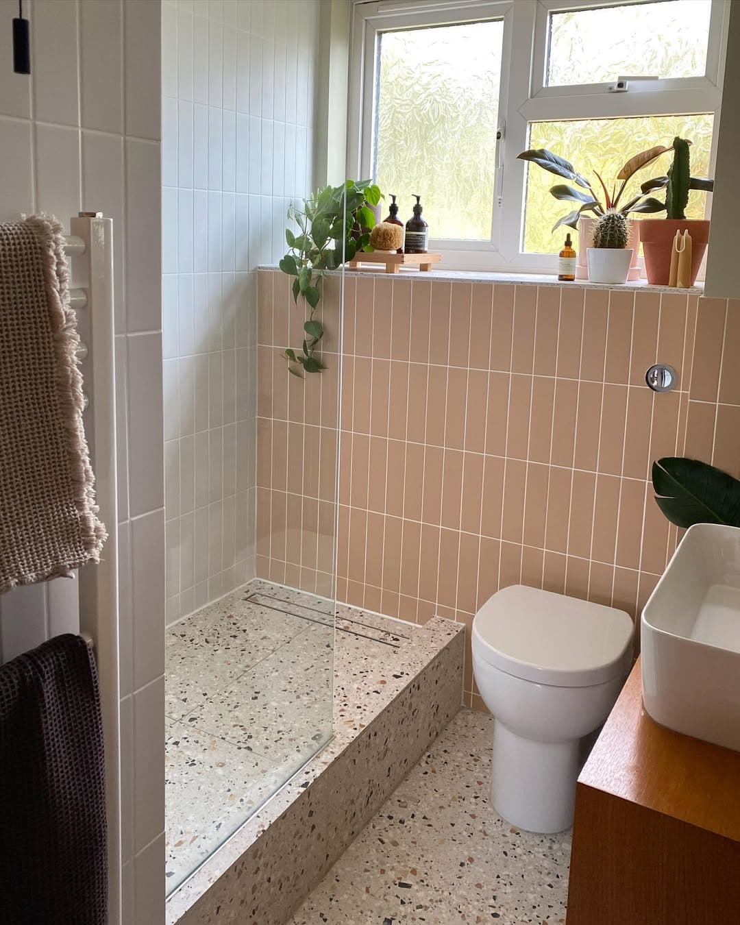 Modern Terrazzo Walk-In Shower