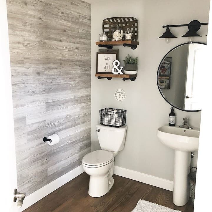 Rustic Farmhouse Powder Room Style