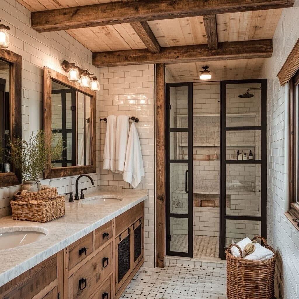 Rustic Modern Farmhouse Bathroom